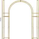3D Metal Wedding Arch Frame, Gold Square 3D Backdrop Stand for Wedding Ceremony, Reception, Engagement Party, Birthday, Photo Booth & Event Decor