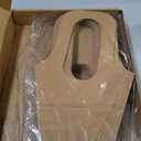 Merkaunis 50 Pcs Flower Bouquet Bags with Handle, Kraft Paper Flowers Gift Bags, Paper Brown Creative Cone Flower Sleeves for Flower Arrangement and Home Decoration