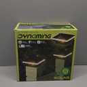 Dynaming 8 Pack Solar Post Cap Lights, Outdoor Decorative Post Solar Lights Black Shell Caps Fit 4x4 5x5 6x6 Vinyl/Wooden Posts, Brightness Warm White LED Lighting for Garden Fence Deck Patio