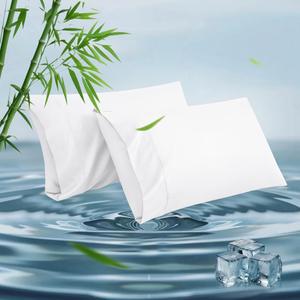 Queen Pillowcases, Cooling Viscose from Bamboo Pillow Covers with Envelope Closure, Soft Moisture-Wicking for Hot Sleepers, Hair and Skin-Friendly, White
