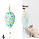 Interactive Cat Toys for Indoor Cats,Rechargeable Automatic Concealed Cat Feather Teaser,Motion Activated Enrichment Toys for Indoor Bored Adult Cats(Color) (White)