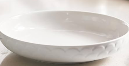 DOWAN Pasta Bowls Set of 2 for Large Portions, 54 oz Textured Motif Large Salad Serving Bowls, Ceramic Plates, White Soup Bowl for Kitchen Meal Prep, Shallow Dishes Dinner Bowl Microwave Dinnerware (10 INCH)