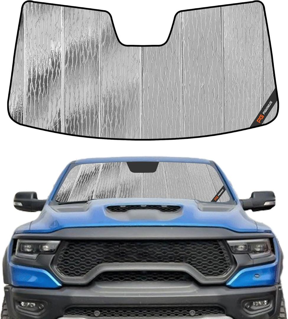 Pigenius Windshield Sun Shade for Ram 1500 2019-2024 with 5 inch Wide Sensor - AstraGuard