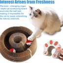 2-Pack Magic Organ Cat Toy | Kitty Curls Cat Toy | Reversible Cat Scratcher Pad with Bell Balls, Corrugated Cardboard Scratching Board for Indoor Cats, Furniture Protection