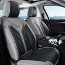 Coverado Seat Covers, Car Seat Covers Front Seats, Leather Seat Covers for Cars, Automotive Seat Covers Car Seat Protector Car Seat Cushion Universal Fit for Most Sedans SUV Pick-up Truck(Gray&Black)