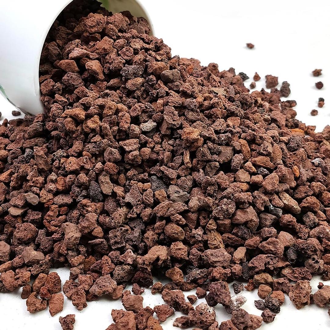 Red Horticultural Lava Rocks for Plants, 5lb Succulents Cactus Bonsai Soil Volcanic Rocks for Aquarium Outdoor Decorative Stones for Craft Projects, Vase Fillers