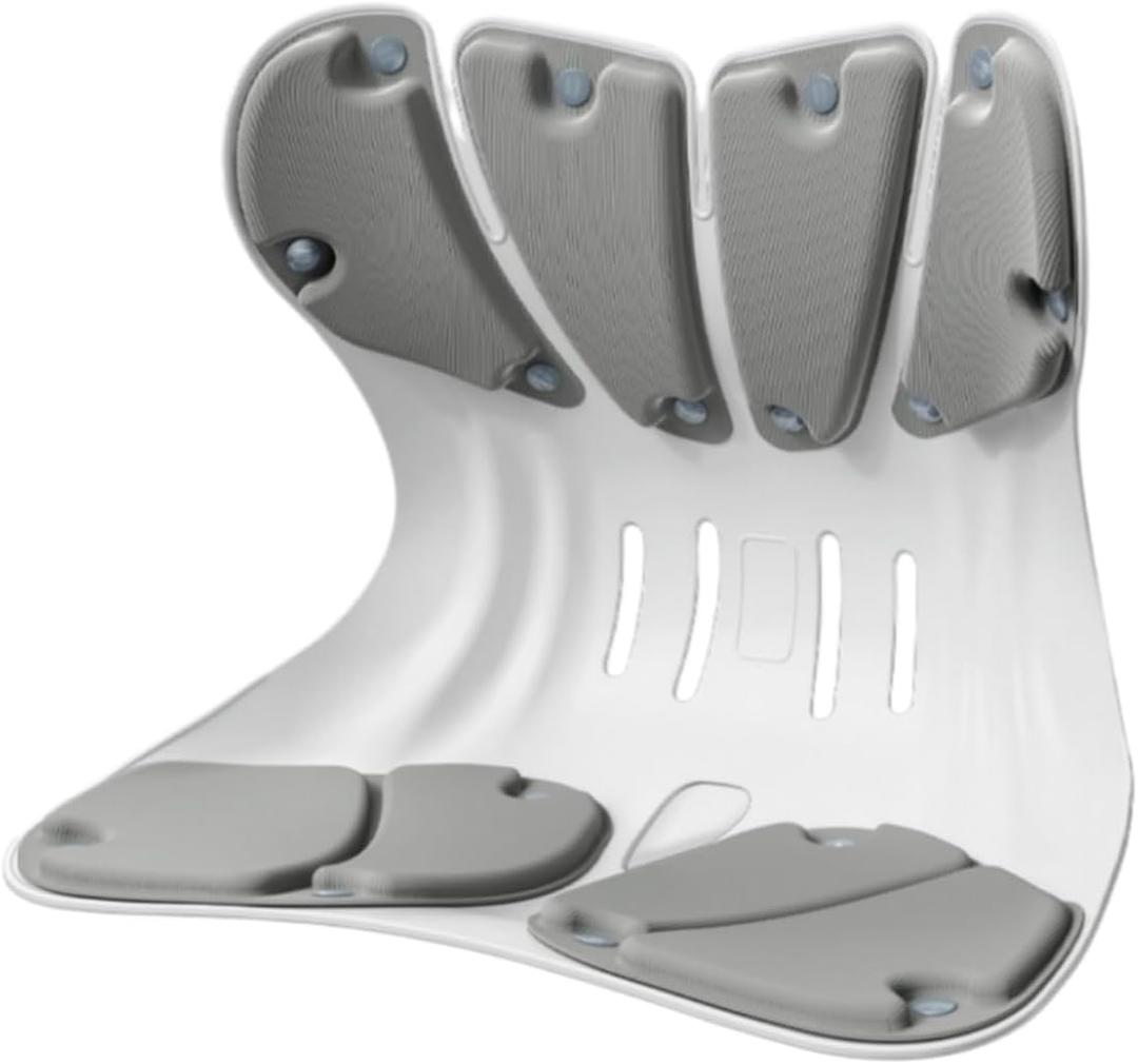 Ergonomic Back Support Chair&Cuchion with Lumbar Support for Posture Correction and Back Pain Relief, Perfect for Home and Office Use (Gray, General)