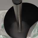 Stainless Steel Paper Towel Holder Countertop, Modern Spiral Cover Design,Keep Paper Towel Clean,Weighted Base for Stability, Freestanding Easy One-Handed Operation for Kitchen Bathroom (Black)