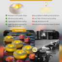 12 Pack 2.3 Flameless LED Floating Candles, Water-Activated Battery Operated Floating Candle with180+ Hours Runtime for Cylindrical Vase, Pool, Fountain - Ideal for Wedding, Party Decoration