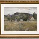 VIYYIEA Gold Framed Wall Art Canvas Print Home Decor Vintage Landscape Art Prints Wall Decor Abstract Serene Countryside Scene Wall Prints Mid Century Modern Decor for Living Room Bedroom 13x16in (Landscape from Brum)