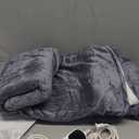 Homemate Heated Blanket Electric Throw - 50"x60" Heating Blanket Throw 1/2/4/6/8 Hours Auto-Off 10 Heat Level Over-Heat Protection Flannel Sherpa ETL Certification (01 - Light Grey)