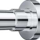 Ausemku Shower Curtain Rod 32 to 80 Inch - 1 Inch Diameter Never Rust Non-Slip Spring Tension Curtain Rod No Drilling Stainless Steel Telescoping Rod, Silver (28-76 Inches)