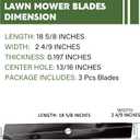 M115496 54" Deck Medium Lift Blades for John Deere 345 325 335 S2554 G100 F725 F735 for Scotts GT2554 for Sabre 2354HV 2254HV Lawn Tractors Mower Blades for GY20569 M113518 M115329 3Pack