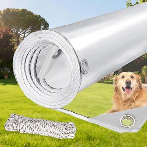 Clear Tarp 3x6ft Clear Tarps Heavy Duty Water Resistant,14Mil Thickened Transparent Tear Resistant PVC Vinyl Tarpaulin Enclosurewith Grommets and Reinforced Edges for Patio,Porch and Outdoor