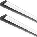 FAITHSAIL 4FT LED Wraparound Light Fixture Ceiling Mount, Ultra Slim 50W LED Garage Light Flush Mount, 4000K Neutral White, 5500 Lumens Office Light, Fixtures Replacement, 2 Pack