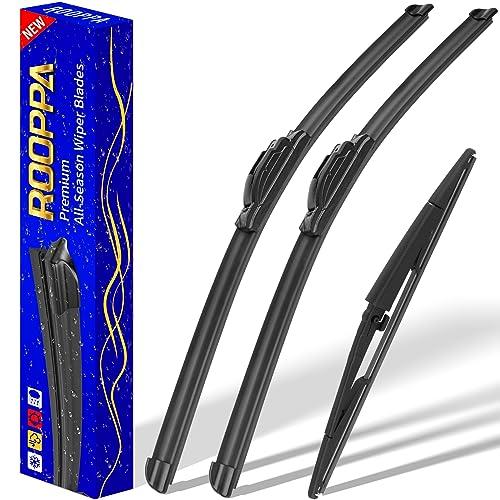 3 wipers Replacement for 2005-2010 Jeep Grand Cherokee, Windshield Wiper Blades Original Equipment Replacement - 21"/21"/14" (Set of 3) U/J HOOK