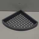 Corner Caddy Bathroom Shower Shelf Wall Mounted No Drilling Storage Shelves rack Adhesive Triangle Baskets ABS Bathroom Kitchen toilet Storage Basket Bathroom Accessories (Z 330 Dark grey)