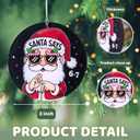 67 Funny Christmas Ornament  67 Meme Black Santa Says Six Seven Acrylic Ornament, Teen Slang Meme Xmas Tree Decor, Viral for Gen Z Teen Boys Girls