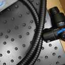 Shower Heads with Handheld Spray Combo Matte Black, 10 Inch High Pressure Rain/Rainfall Shower Head, Height Adjustable Dual 2 in 1 Shower Head System with Stainless Steel Hose