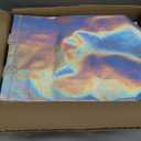 RACETOP 50 Pcs Iridescent Glossy Gift Bags Medium Size, 8x4x10 Inch Holographic Reusable Gift Bags with Handles & Sturdy Base, Ideal for Birthday, Wedding, Bachelorette, Party Favors, Holiday Goodie, 1 count