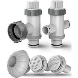 above Ground Pool Parts, Pools Replacement Parts for Plunger Valve, Inlet and Outlet Ports Replacement Part Kit, Pool Accessories and Parts