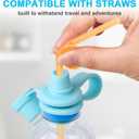 Water Bottle Spout Adapter for Toddlers, 4 Pack No Spill Water Bottle Topper, Travel Toddler Essentials, Leakproof, Reusable & Easy-to-Use