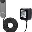 VVHOOY 24V Transformer Doorbell Power Adapter Compatible with Google Nest,Wyze,Eufy Video Doorbells, C Wire Adapter 16.4ft/5m Extension Cable Doorbell Power Adapter Doorbell Supply Cord