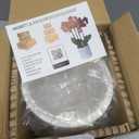 Large Ceramic Orchid Pot with Holes, 6 Inches Wide, for Indoors or Outdoors with Woven String Cut Out Design, Orchid Planters, Orchid Gifts (String Cut Out Design)