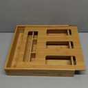 SpaceAid Bag Storage Organizer for Kitchen Drawer, Bamboo Organizer, Compatible with Gallon, Quart, Sandwich and Snack Variety Size Bag (1 Box 4 Slots)