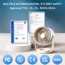 Desk Fan, 10 inch Air Circulator Quiet Operating Fan for Bedroom, 70ft Strong Airflow, Portable Fan Battery Operated with USB (D-Grey)