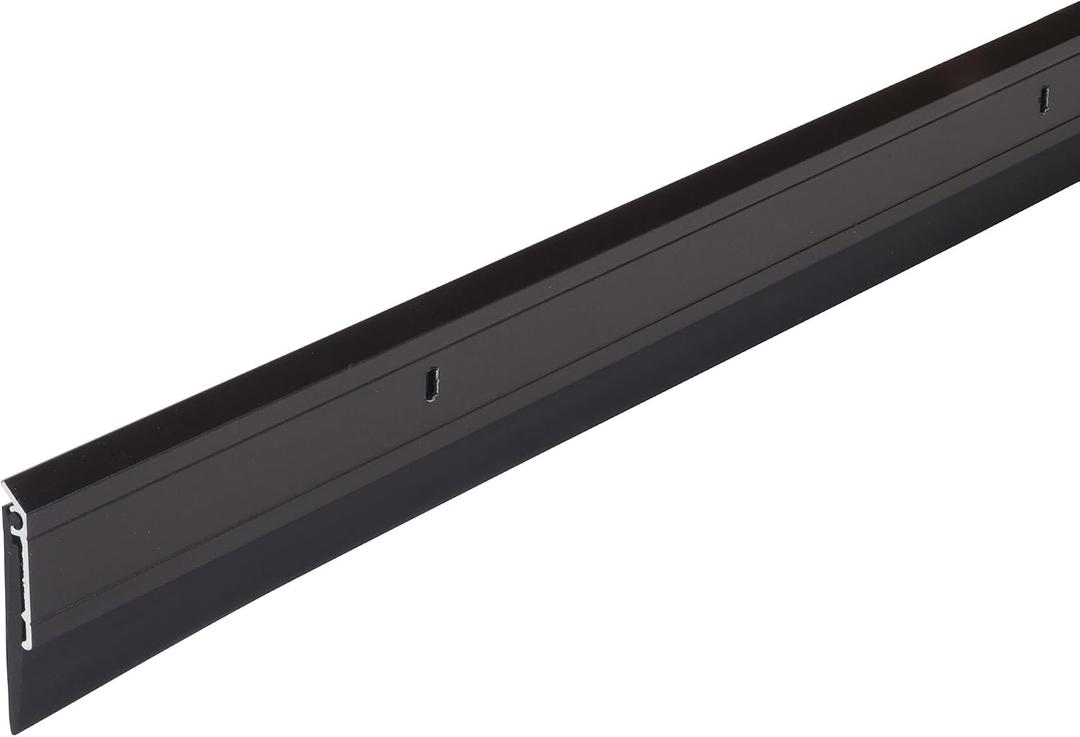 M-D Building Products 69609 All Season Aluminum Door Sweep for Bottom of Door, Heavy Duty Rubber Seal, Exterior & Interior Weather Stripping Bottom Door Seal, Commercial & Residential, (Bronze, 48in)