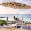 15ft Large Patio Umbrella,Double Sided Big Umbrella For Patio,Extra Large Outdoor Umbrella