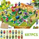 JHESAO Plants and Zombies PVZ Toys Assembly Action Figures PVZ Assemblable Toys Set 1 2 Series 687 PCS Great Gifts for Kids and Fans,Birthday and Christmas Party New
