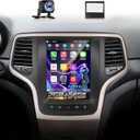 [2+64] Volxcereo Car Radio for Jeep Grand Cherokee 2014-2020, 9.7 inch Android Vertical Touchscreen Stereo with Carplay/Android Auto, GPS Navigation, WiFi, Bluetooth, SWC, FM/RDS, EQ