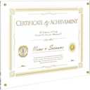Clear Acrylic Frame for Wall, Fits 8.5x11, 8x10 Picture or Certificate, No Drill Self Adhesive Photo Frames, Diploma Frames with Magnetic, Full Frame-10x12.6 Inch