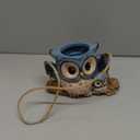 Swing Owl Hanging Planters for Indoor Plants, Cute Small Succulent Pots with Drainage Hole, Unique Resin Plant Hangers Outdoor, Hanging Plant Holder for String Of Pearls, Gift Ideas for Mother