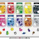 10 Pieces Magnetic Color Recognition Sorting Set, Educational Magnets for Refrigerator Whiteboard, Fine Motor Skills Toys for Boys Girls 3 4 5 Years Old