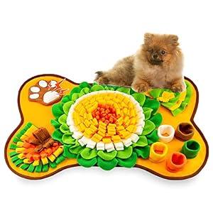 Snuffle Mat for Dogs, Pet Snuffle Matt for Small and Medium Dogs, Interactive Sniff Mat Feeding Mat for Puppies, Slow Feeder Sniffing Dog Treat Mat for Training and Stress Relief
