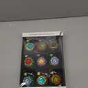 45MM Glass Multicolored Reflector Ornament Set, 9 Piece Set