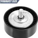 X AUTOHAUX 11287549557 Car Drive Belt Idler Pulley Deflection Guide Pulley for BMW 545i 2004-2005 for BMW 550i 2006-2010