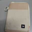 Thread Wallets RFID Blocking Leather Zip Wallet with Card Holder for Men and Women (Off White)