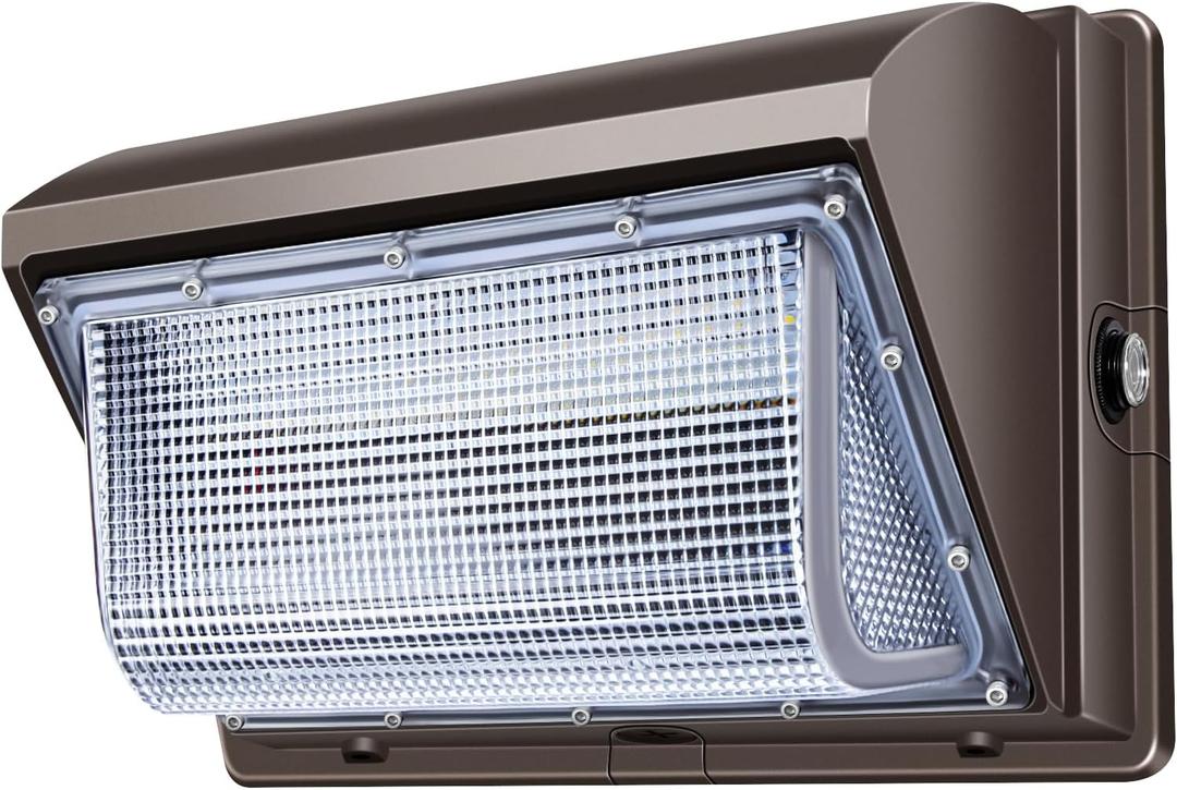 ledmo LED Wall Pack Light Size Update Dusk to Dawn Lighting 120W Outdoor Security Flood Lighting 5000K Commercial and Industrial Fixture for Buildings,Warehouses, Parking Lots,Yard