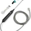 TOOVEM Electric Garden Sprayer, Portable Battery Powered Watering Wand, Rechargeable Plant Spray Mister with Telescopic Wand, 3 Adjustable Nozzles and 10ft Water Hose for Yard Lawn Weeds Plants (Black)