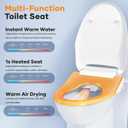 Smart Bidet Toilet Seat, Elongated, Heated, Auto Lid