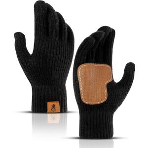 Honnesserry Cable Knit Winter Gloves for Women Elastic Cuff Thermal Touchscreen Gloves for Cold Weather