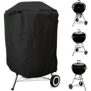 Premium Grill Cover Fits Weber 22" Jumbo Joe,22" Original & Premium Kettle Charcoal Grill,Weber/Joyfair/Megamaster/Papapacks/GRILIFE/Green Party 18" Kettle Charcoal Grill (26.5"D)