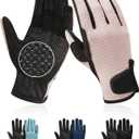 Kids Horse Riding Gloves Equestrian Anti Slip Children Horseback Bike Gardening Fishing Cycling Outdoor Activities Riding Gloves Girls Boys Youth (S (Age 6-8), Pink Non-slip Silicone)