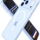 oakxco for iPhone 17 Pro Max Case Clear Magnetic, [Compatible with Magsafe] Ultra Slim Thin Transparent Silicone Mag Safe Phone Case, Non-Yellowing Plastic Soft TPU Shockproof Bumper, Light Blue