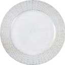 13" Chargers for Dinner Plates, Set of 6 Chargers for Dinner Plates, Plates for Party Table Decor (Vintage White)