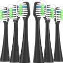 Replacement Toothbrush Heads Fits for Waterpik Complete Care 9.0 (CC-01), Care 5.0 (WP-862) Sonic Electric Tooth Brush Refill(8-pc), Pisonicleara